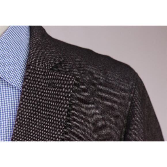 Hugo Boss Current Nalmar Model Purple/White Woven Cotton 2-Btn Blazer Jacket 46R - Picture 4 of 10